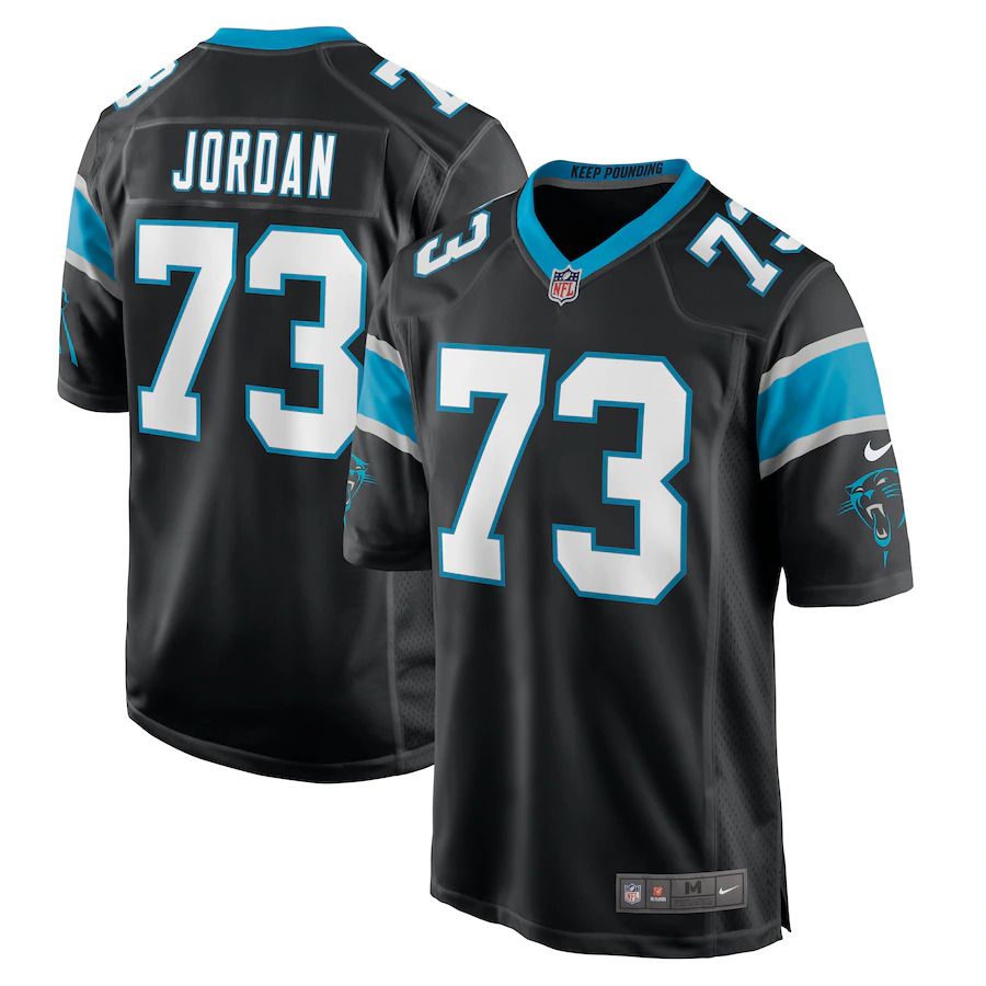 Men Carolina Panthers #73 Michael Jordan Nike Black Game NFL Jersey